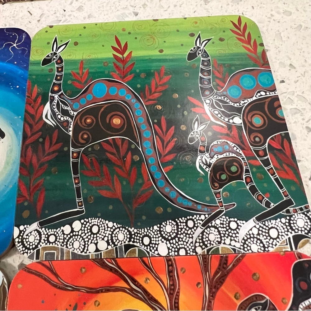 MELANIE HAVA Aboriginal Australian Art Coaster Set by MAXWELL & WILLIAMS - Picture 6 of 11